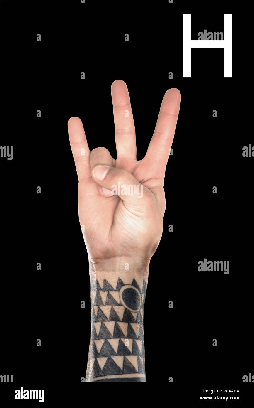 The Deaf Dumb Sign Language Alphabet High Resolution Stock Photography And Images Alamy