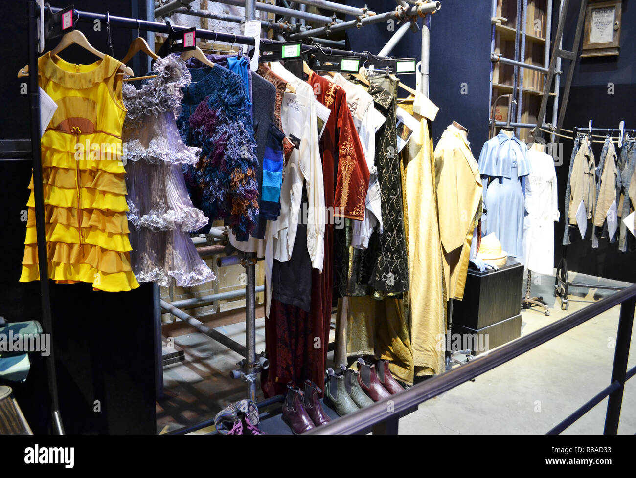 The wardrobe department at the Harry Potter Studios at Leavesden, London, UK Stock Photo