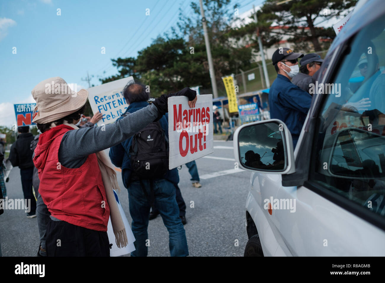 Protester Against Base Construction Gather In Early Morning