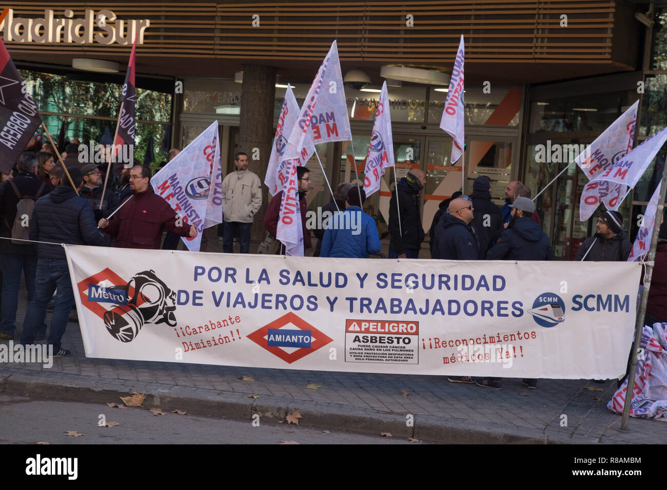 Madrid Spain 14th Dec 2018 Protesters Are Seen Holding A