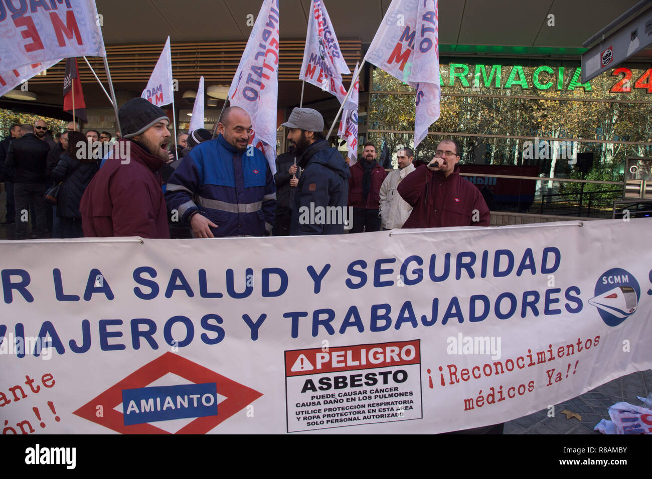 Madrid Spain 14th Dec 2018 Protesters Are Seen Chanting
