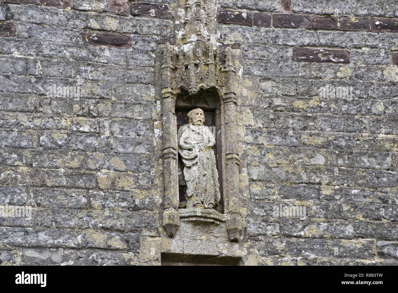 Detail of St Bridget's church, south side of the west tower, number 3742 Stock Photo
