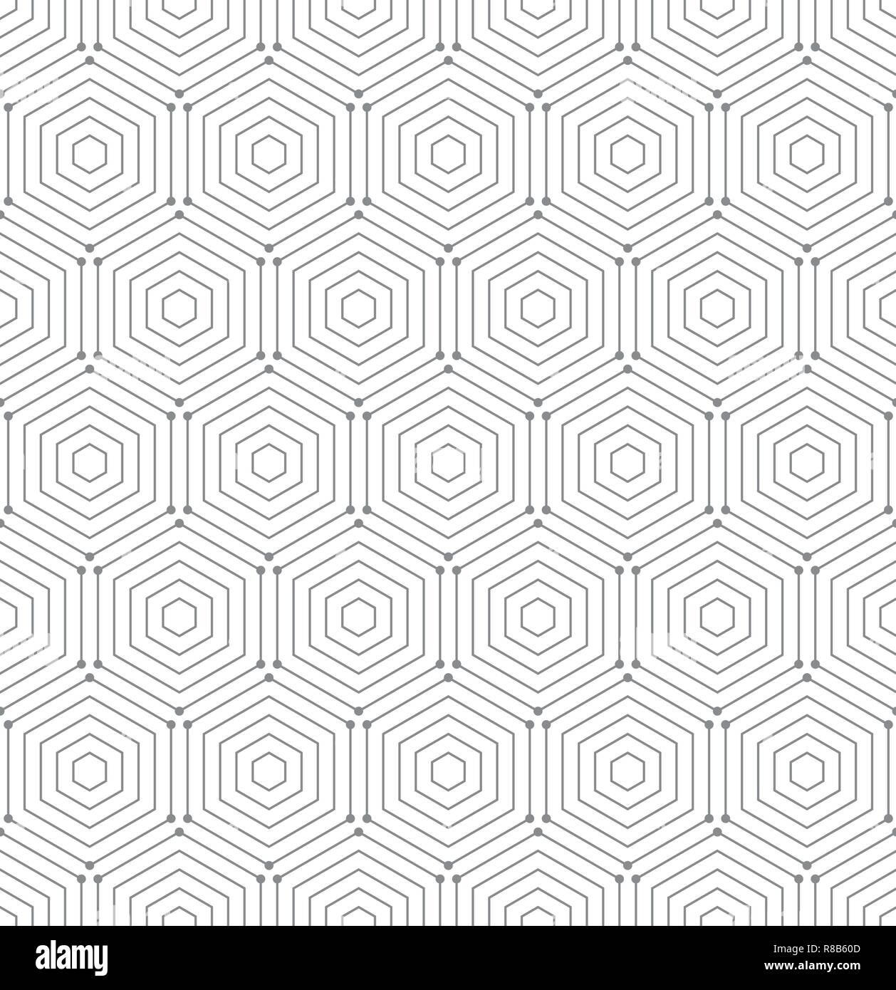 Seamless Abstract Vector Pattern With Hexagons Stock Vector