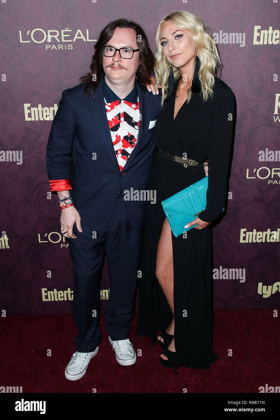 WEST HOLLYWOOD, LOS ANGELES, CA, USA - SEPTEMBER 15: Clark Duke, Cody  Kennedy at the 2018 Entertainment Weekly Pre-Emmy Party held at the Sunset  Tower Hotel on September 15, 2018 in West