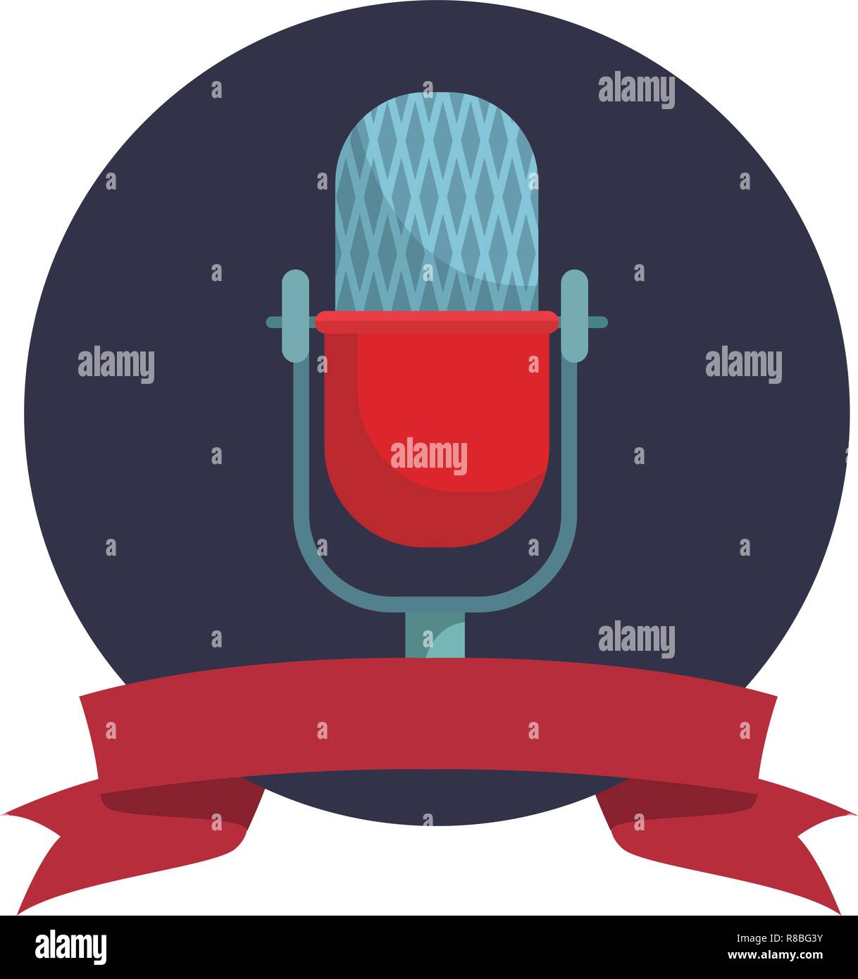 Vintage microphone device Stock Vector Image & Art - Alamy