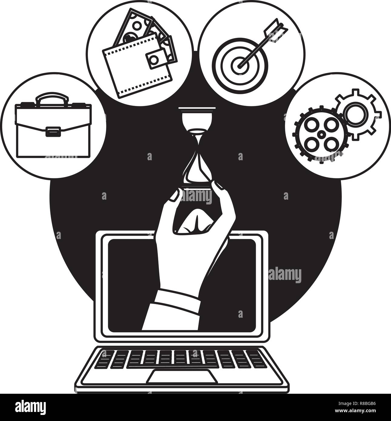 laptop financial icon Stock Vector Image & Art Alamy