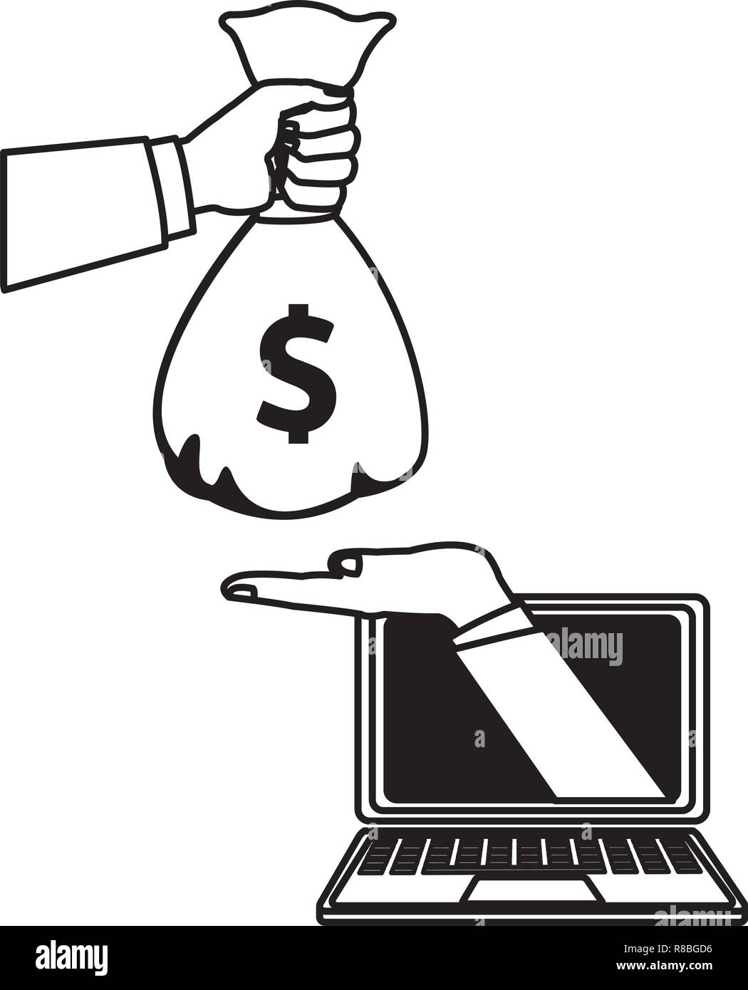 laptop financial icon Stock Vector Image & Art - Alamy