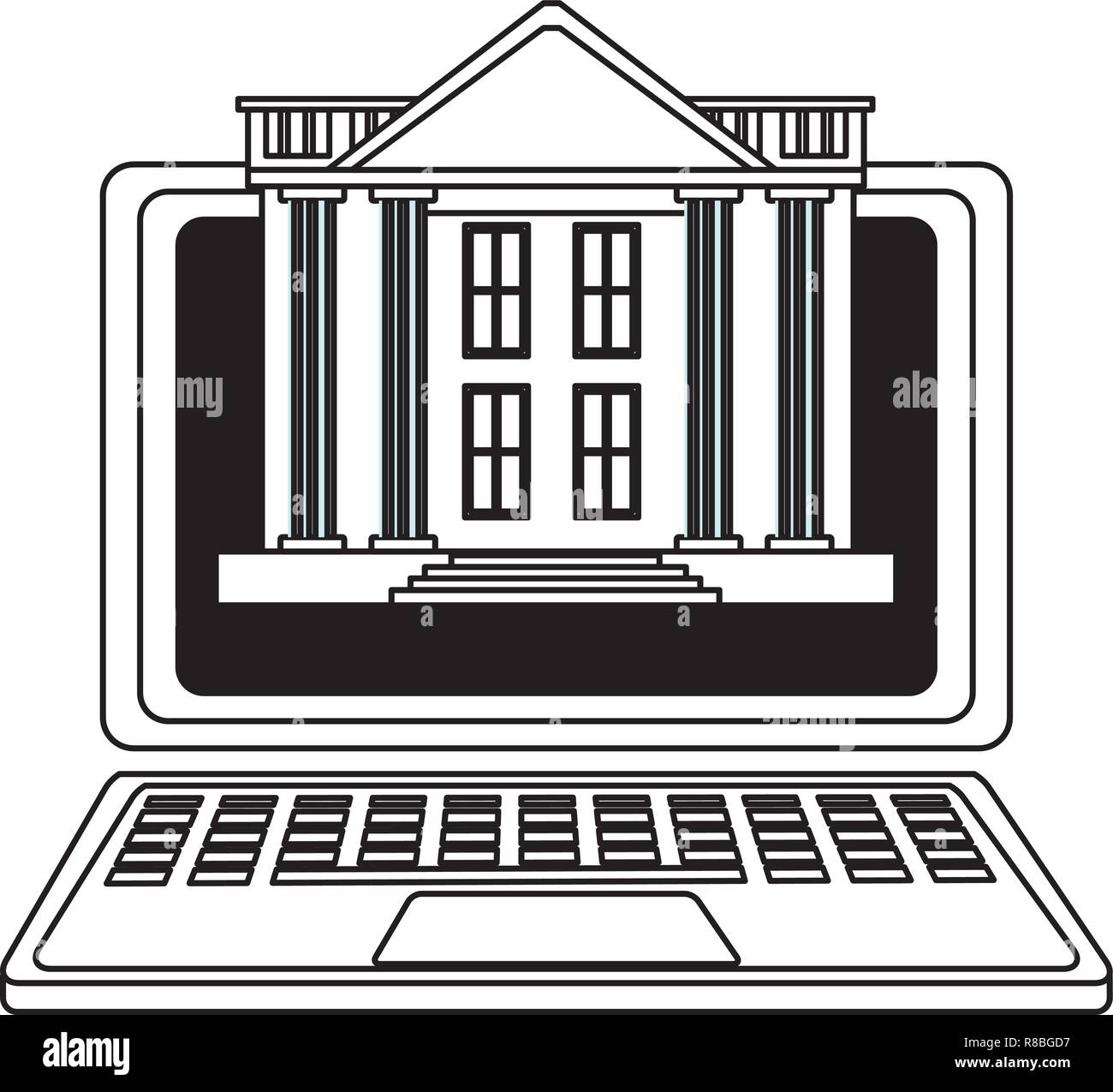 laptop financial icon Stock Vector Image & Art - Alamy