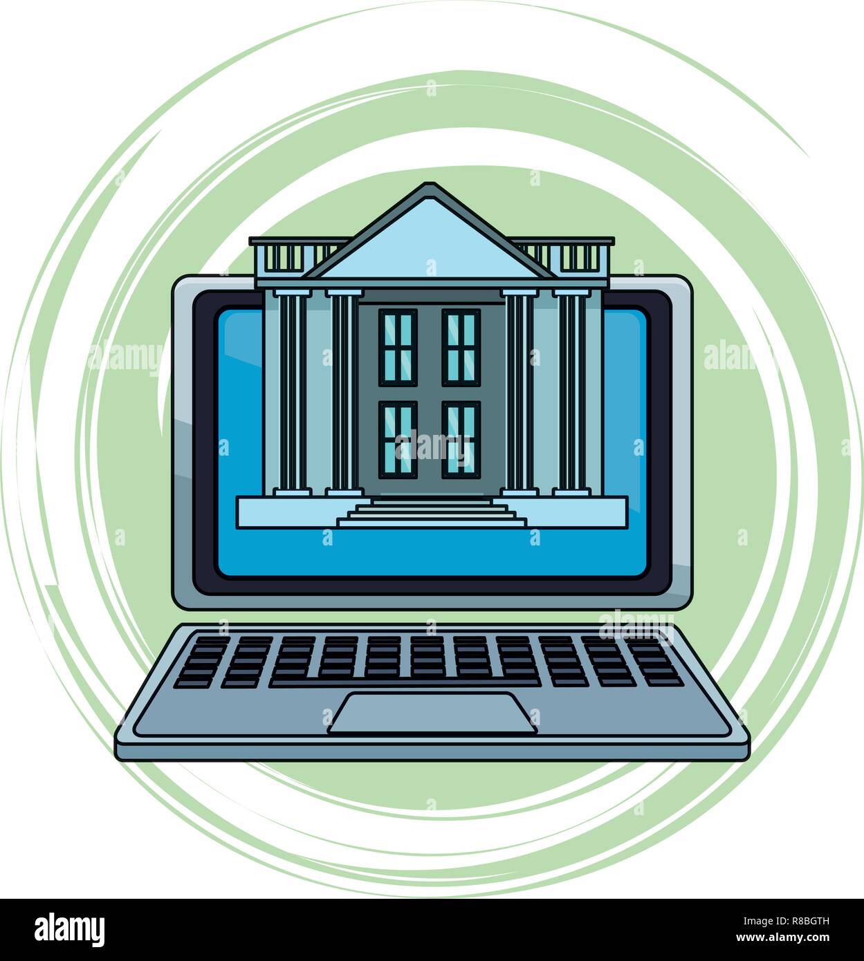 laptop financial icon Stock Vector Image & Art - Alamy