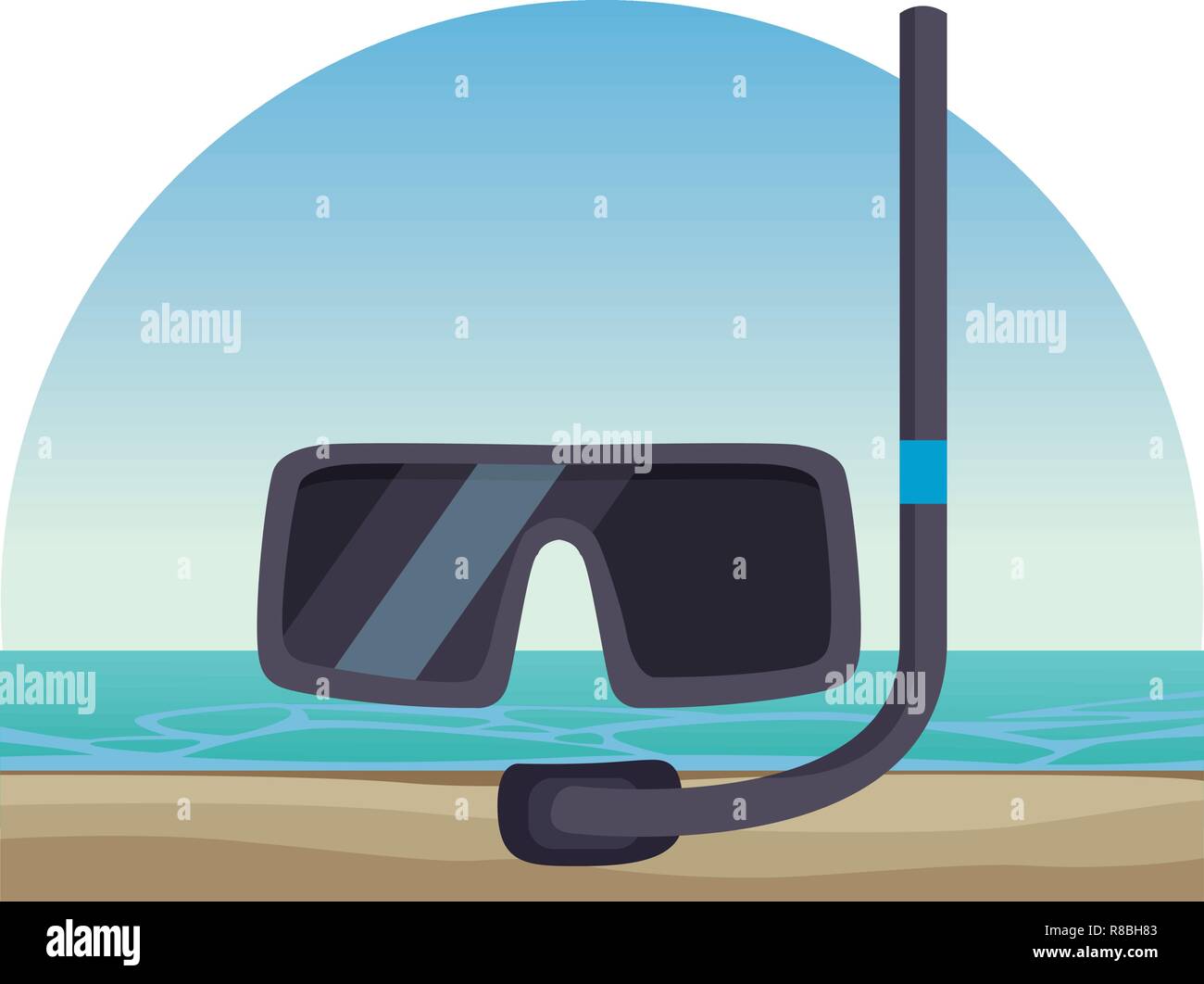 diving mask snorkel Stock Vector Image & Art - Alamy