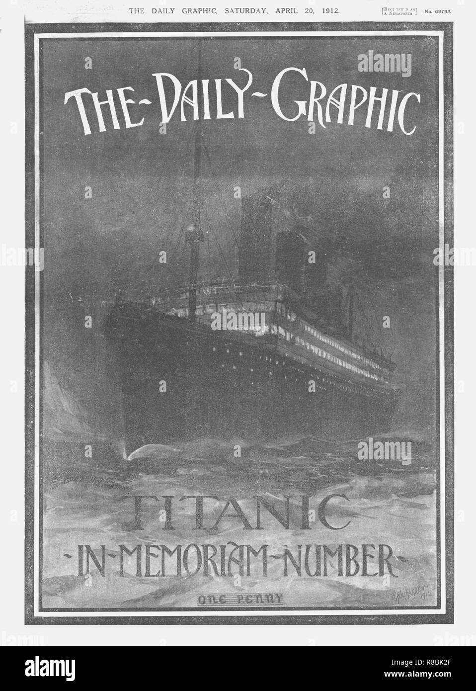 ''The Daily Graphic - Titanic-In-Memoriam-Number'', front cover, April ...