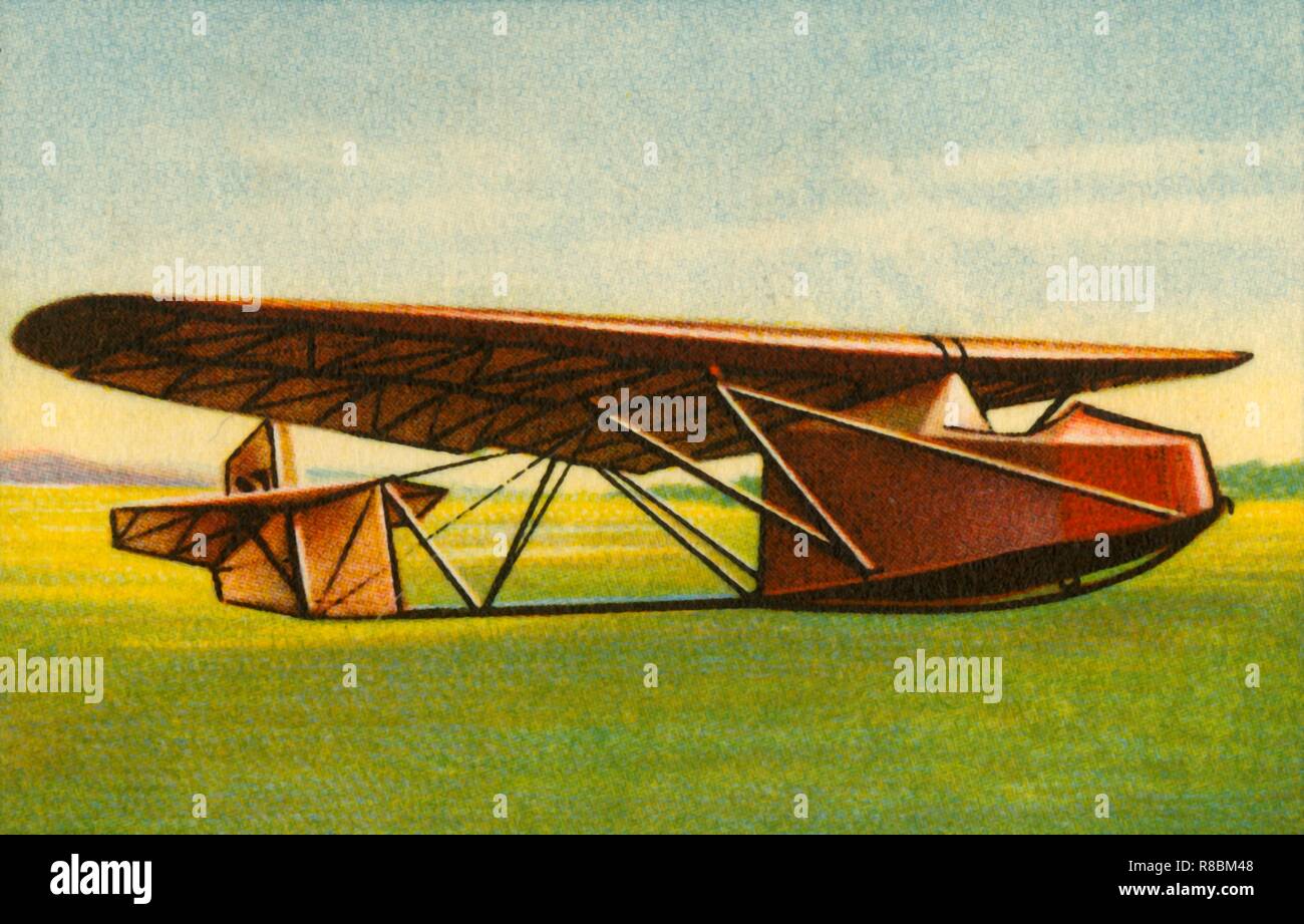 Glider with tubular steel lattice fuselage, 1932.  Creator: Unknown. Stock Photo