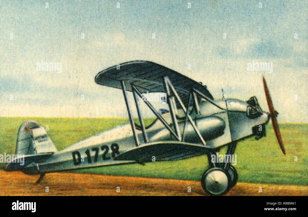 Focke-Wulf S 24 A Kiebitz biplane, 1920s, (1932).  Creator: Unknown. Stock Photo