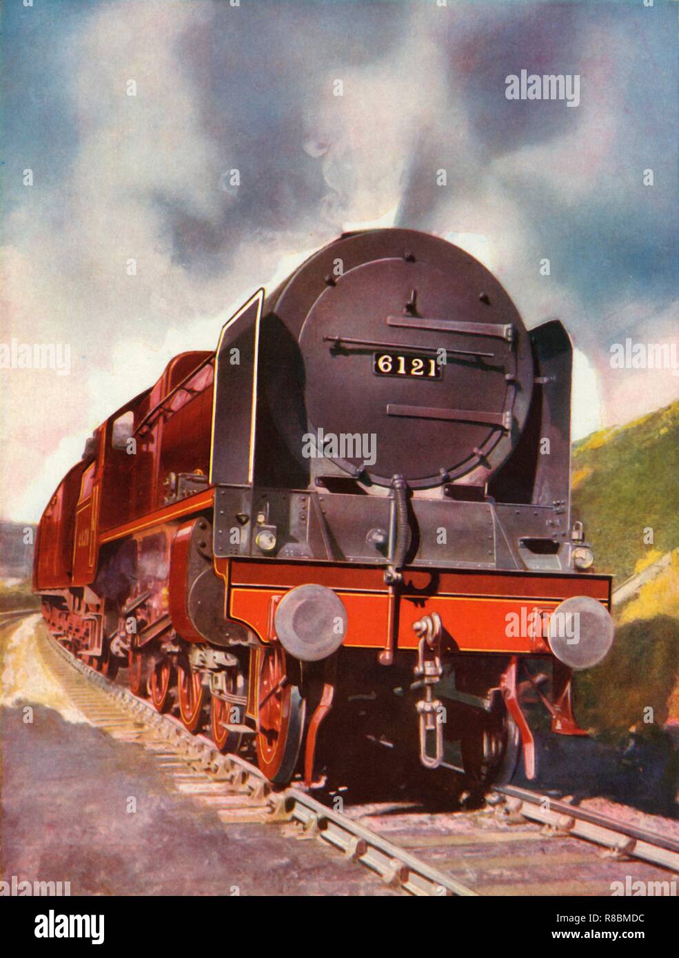 'Express Passenger Locomotive of the 'Royal Scot' 4-6-0 class', 1935-36. Creator: Unknown. Stock Photo