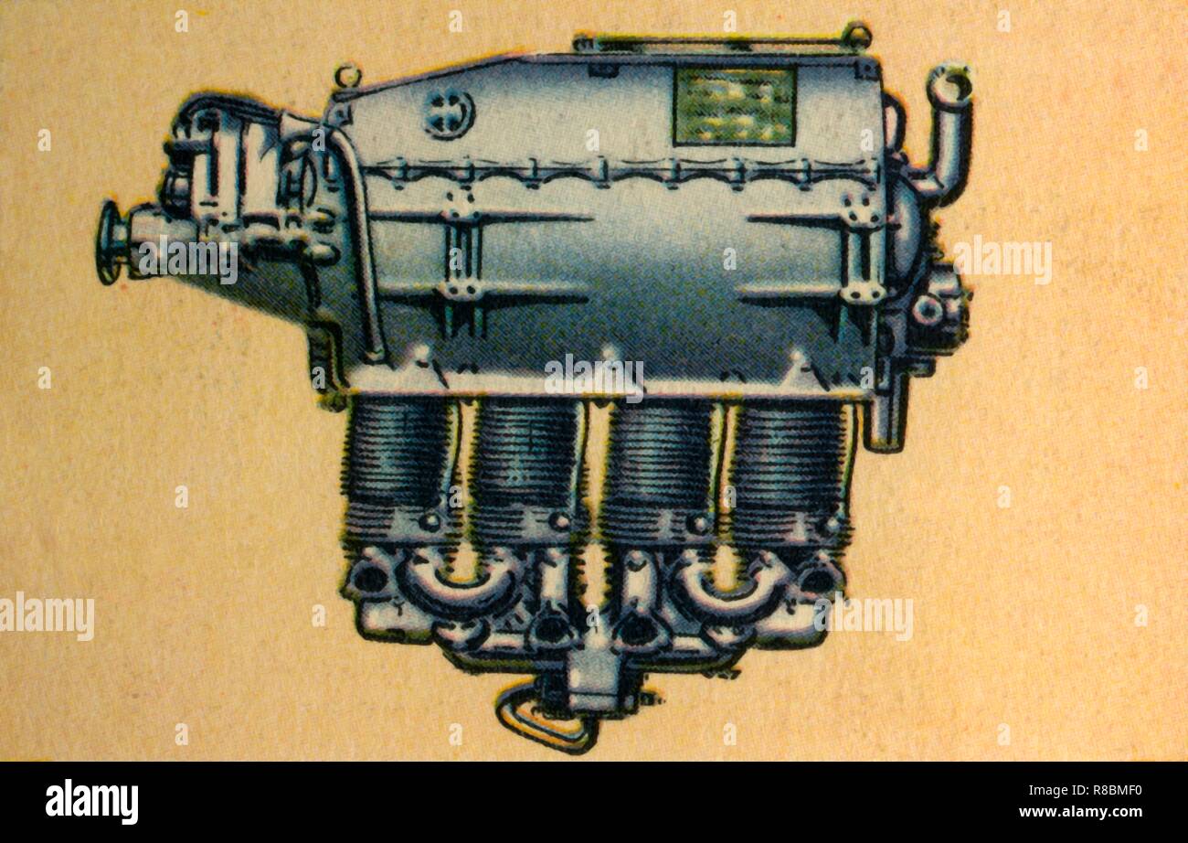 Argus As 8 100 horse power aircraft engine, 1932.  Creator: Unknown. Stock Photo
