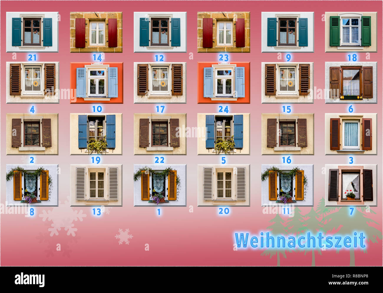 Christmas Advent Calendar Stock Photo Alamy