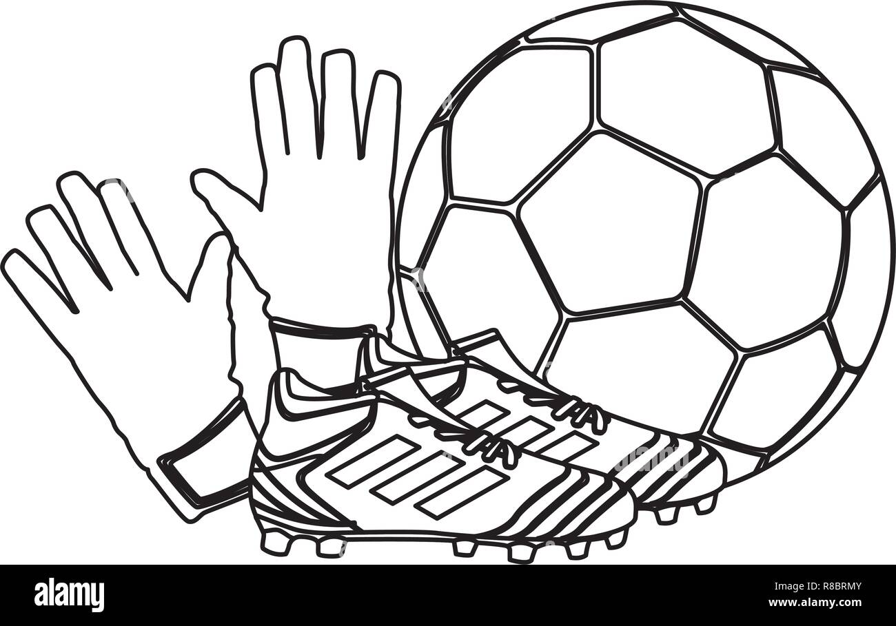 soccer boots with ball Stock Vector Image & Art - Alamy