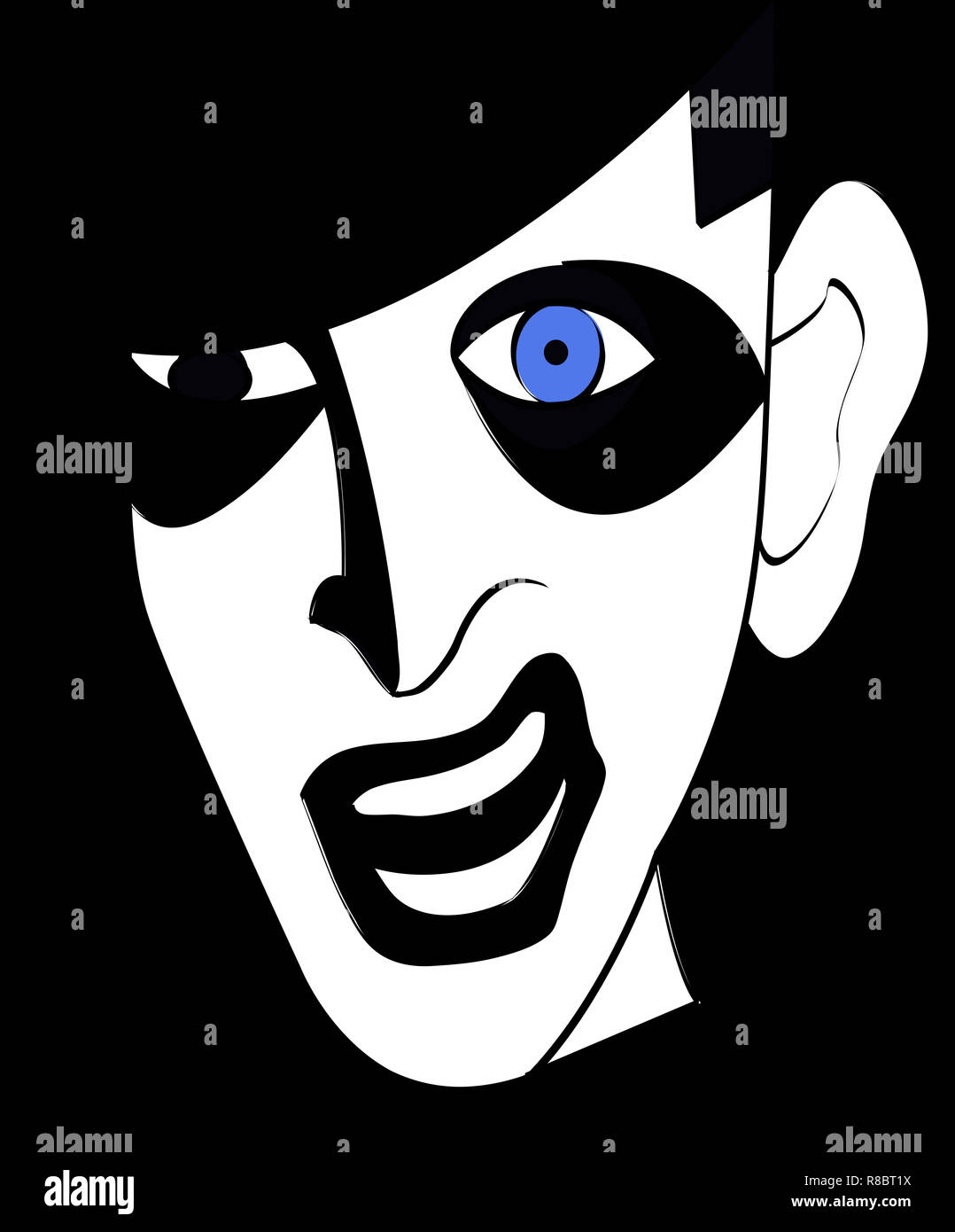 illustration of an angry man Stock Photo - Alamy