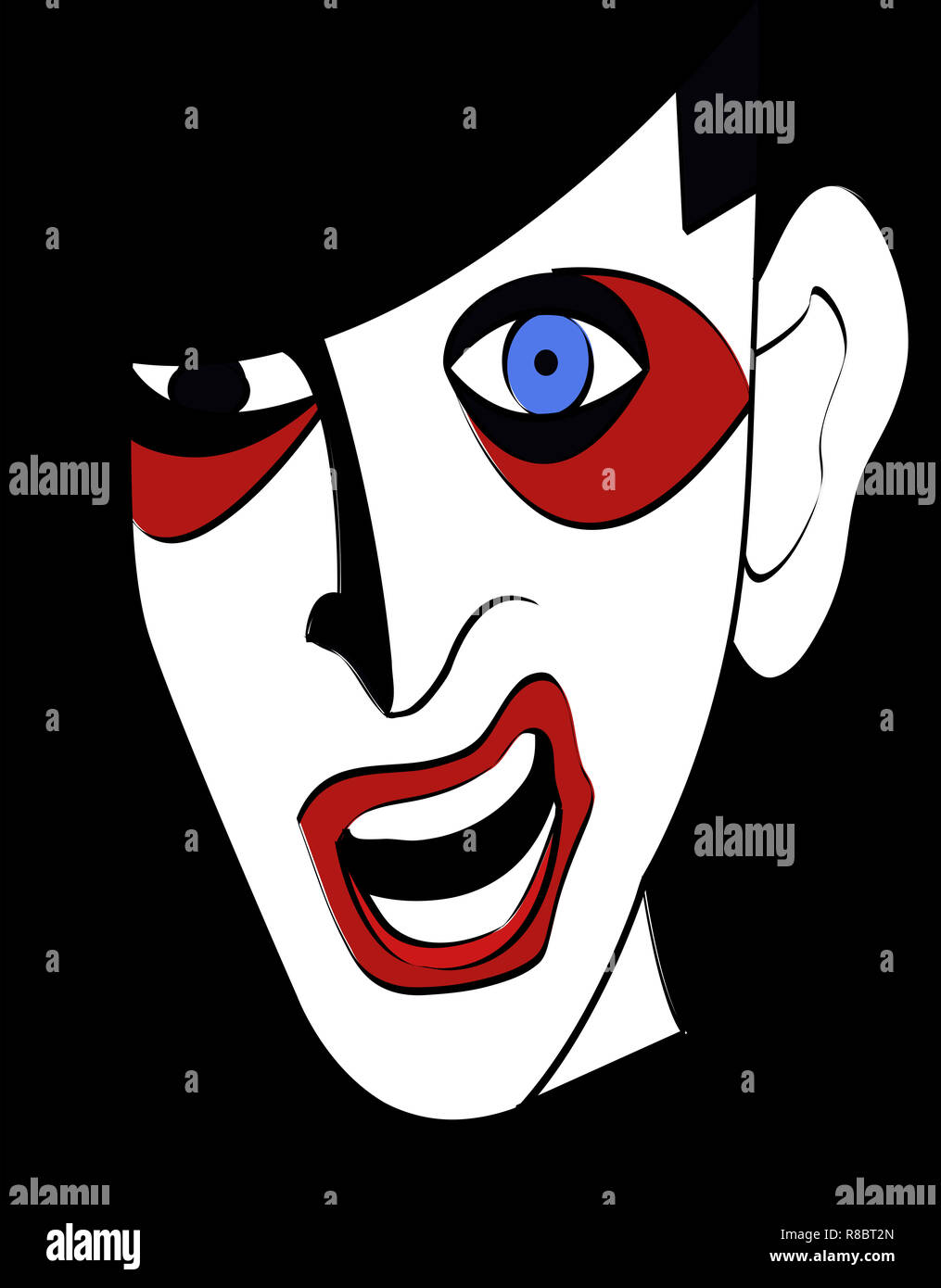 illustration of an angry man Stock Photo - Alamy