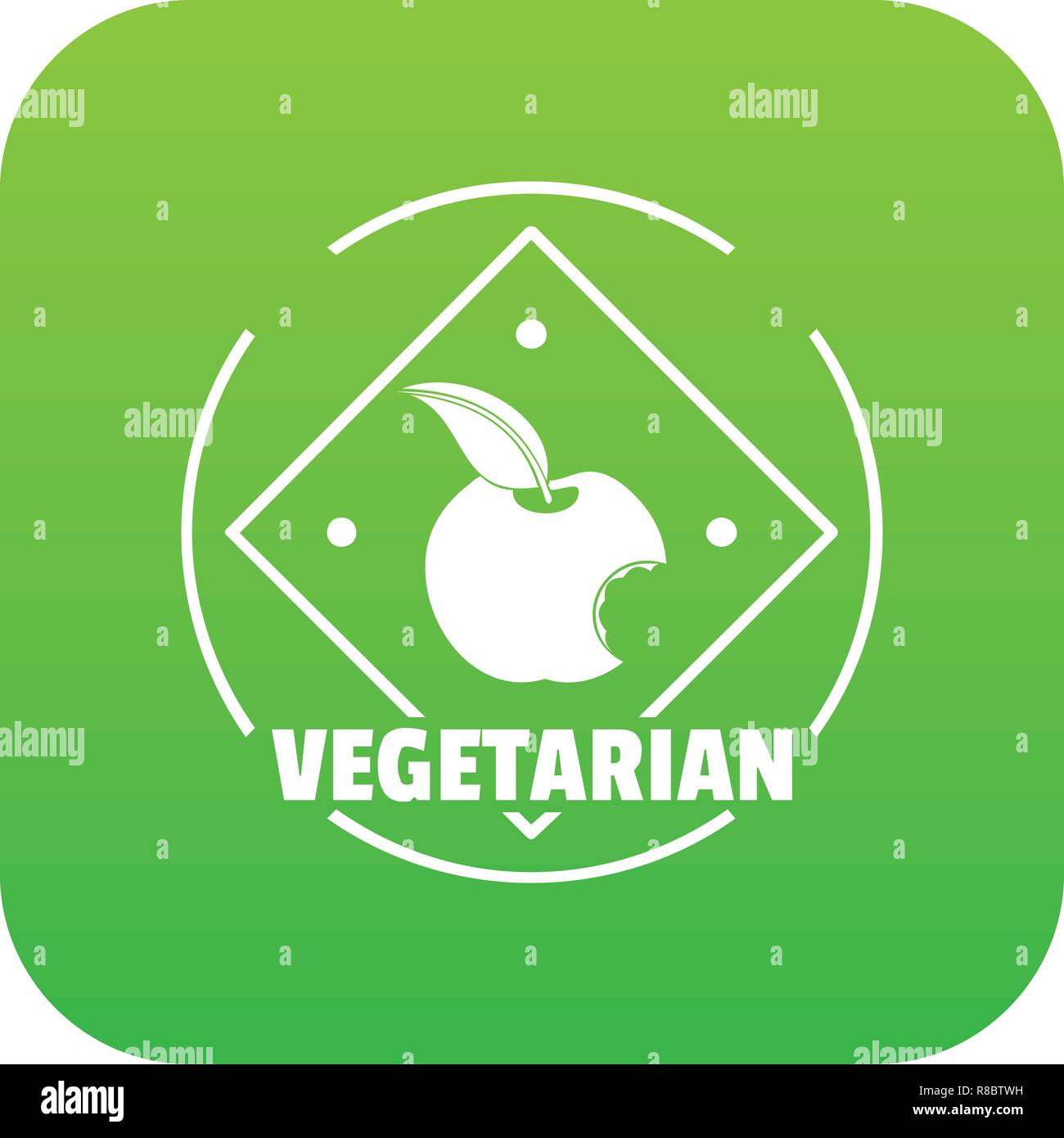 Vegetarian icon green vector Stock Vector Image & Art - Alamy