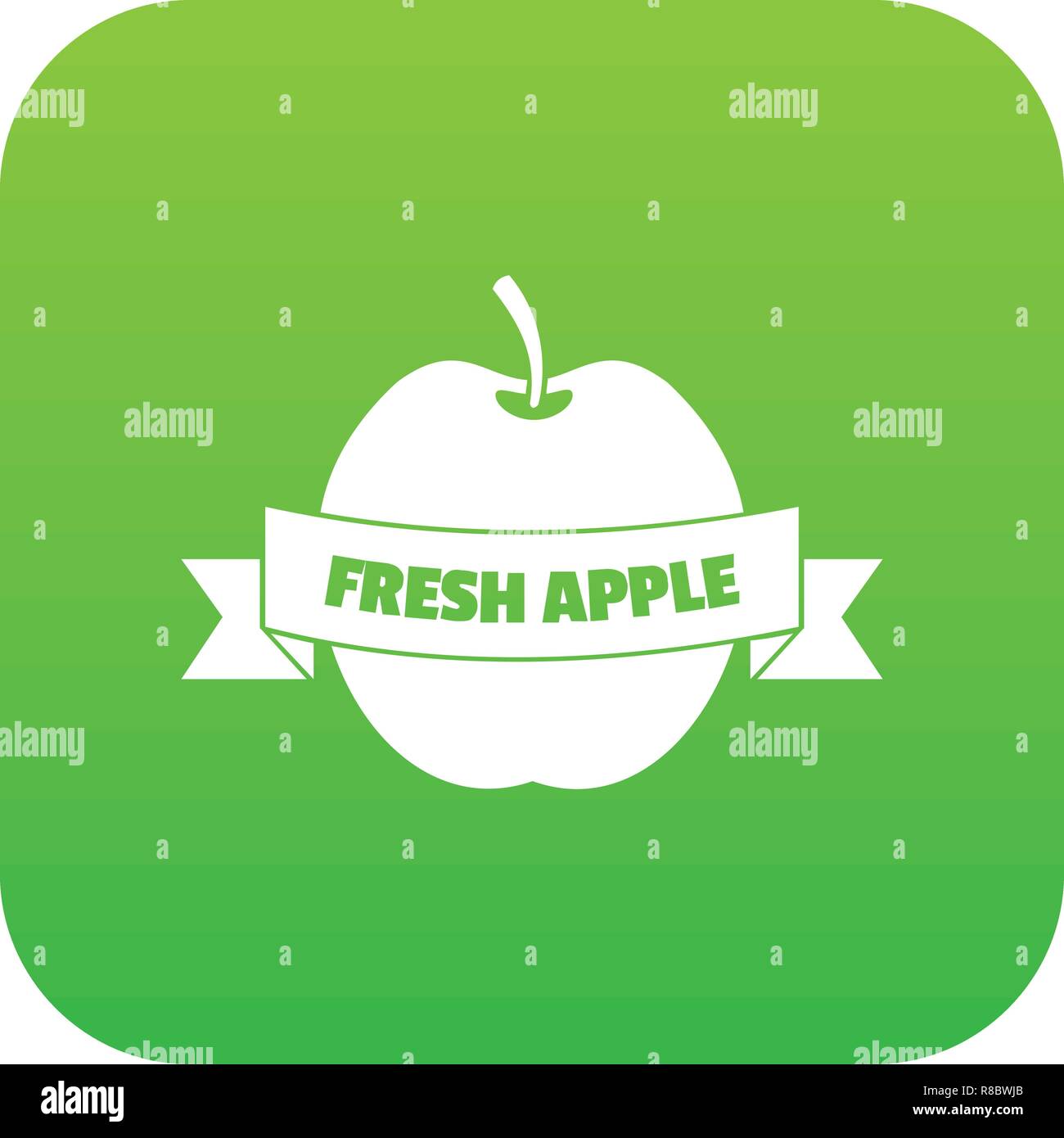 Fresh apple icon green vector Stock Vector Image & Art - Alamy