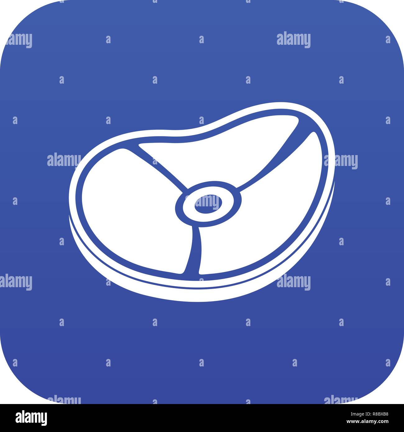 Meat steak icon digital blue Stock Vector Image & Art - Alamy