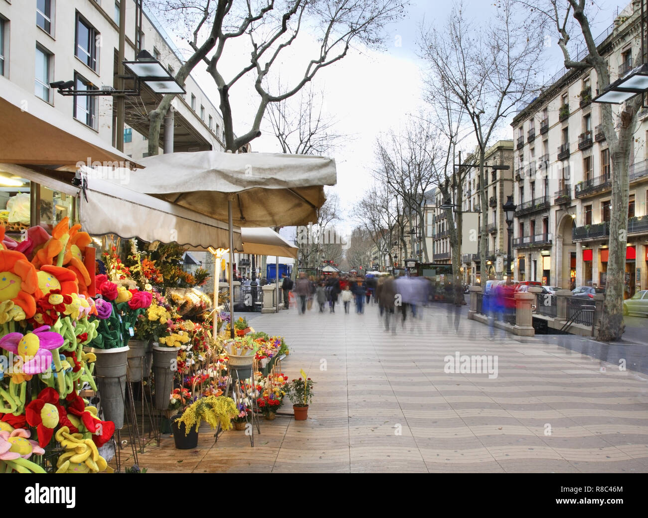 La Rambla in Barcelona. Spain Stock Photo