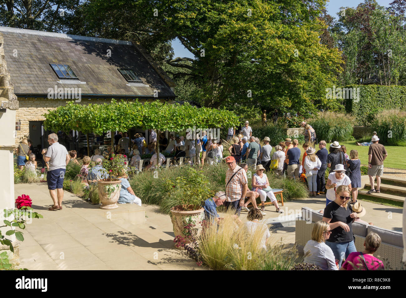 Visitors form a long queue for afternoon teas at the Old Rectory
