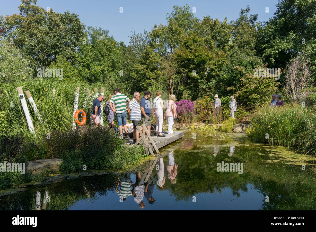 Visitors to the Old Rectory, Quinton, Northamptonshire, UK; designed by