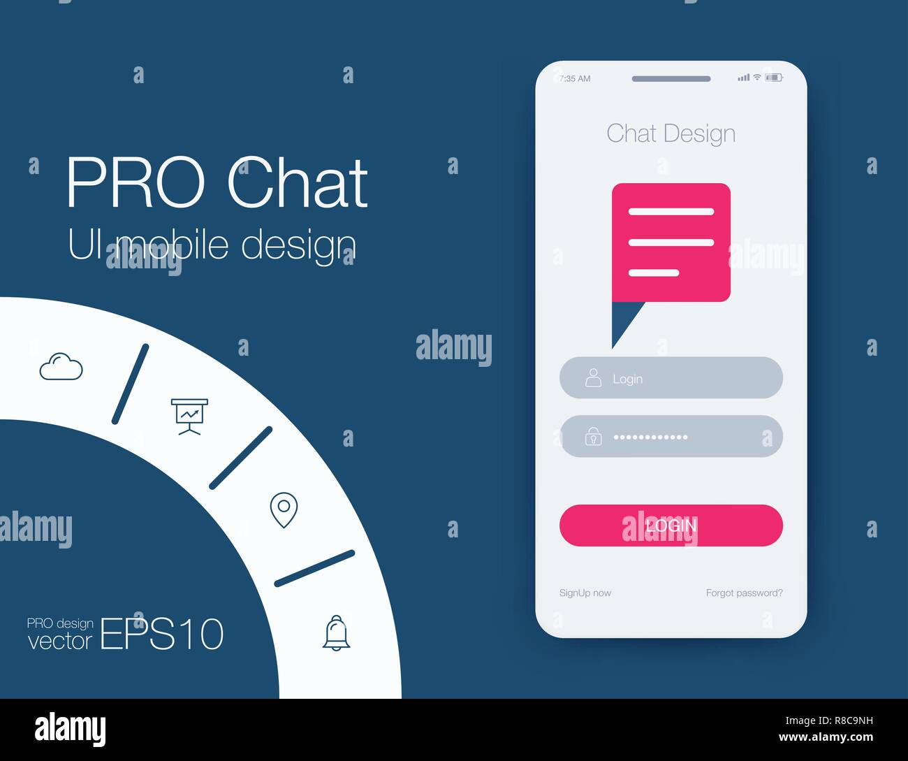 Vector phone chat interface. Sms messages. Stock vector Stock Vector