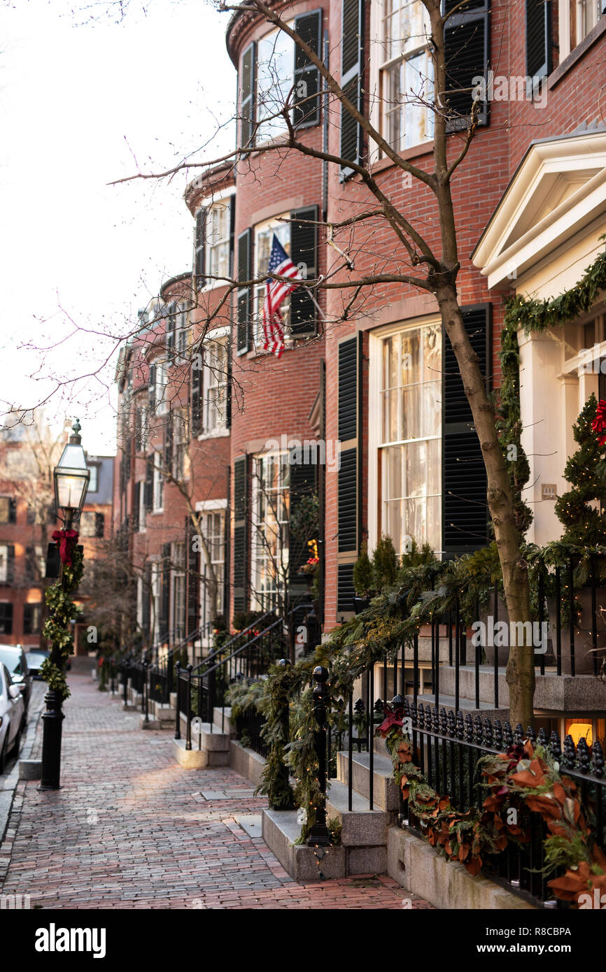 Rua Da Bolota, Em Beacon Hill, Boston, Massachusetts Foto de Stock - Imagem  de cidade, colorido: 47610424