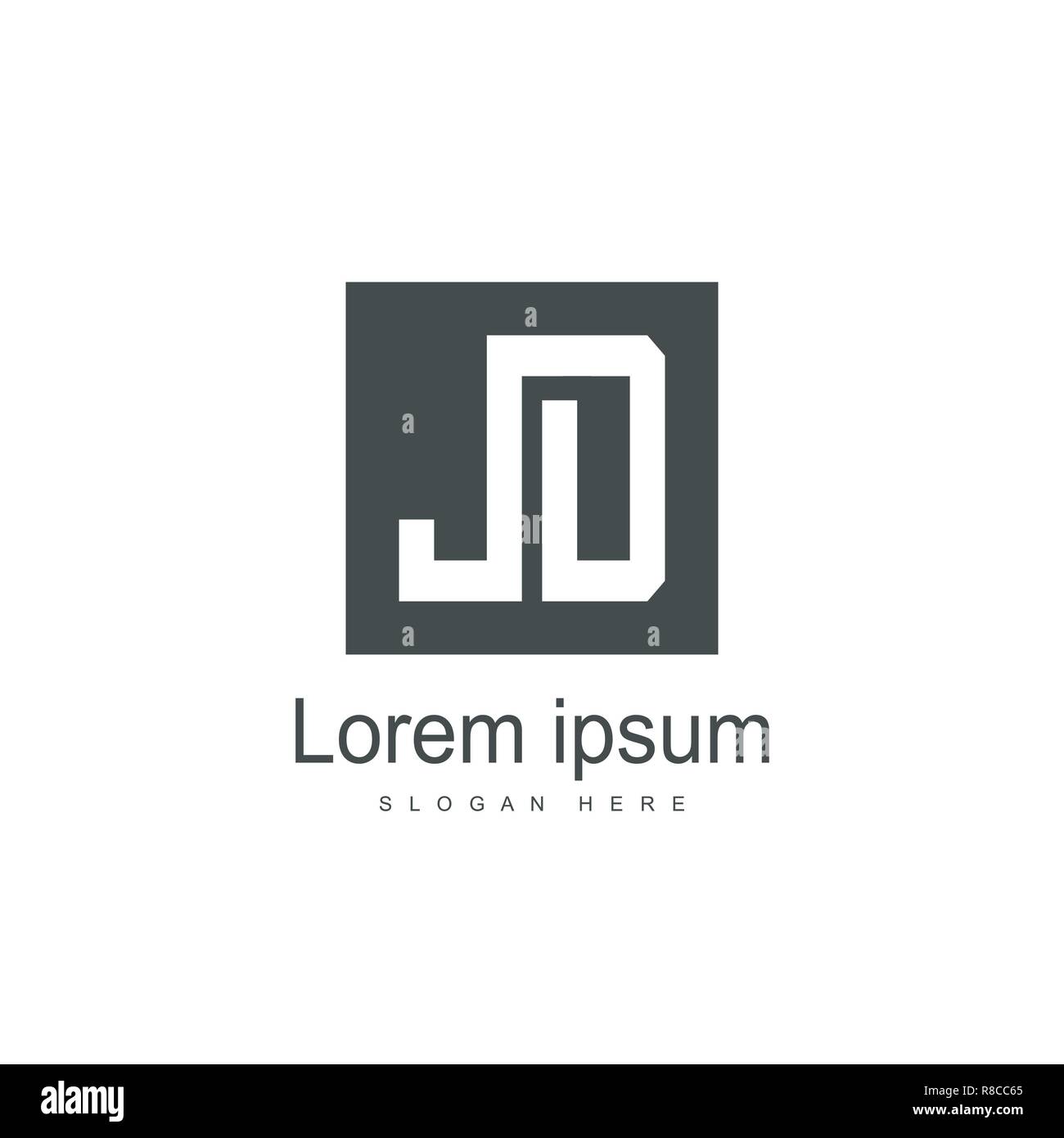 Initial Letter JD Logo template design. Minimalist letter logo vector