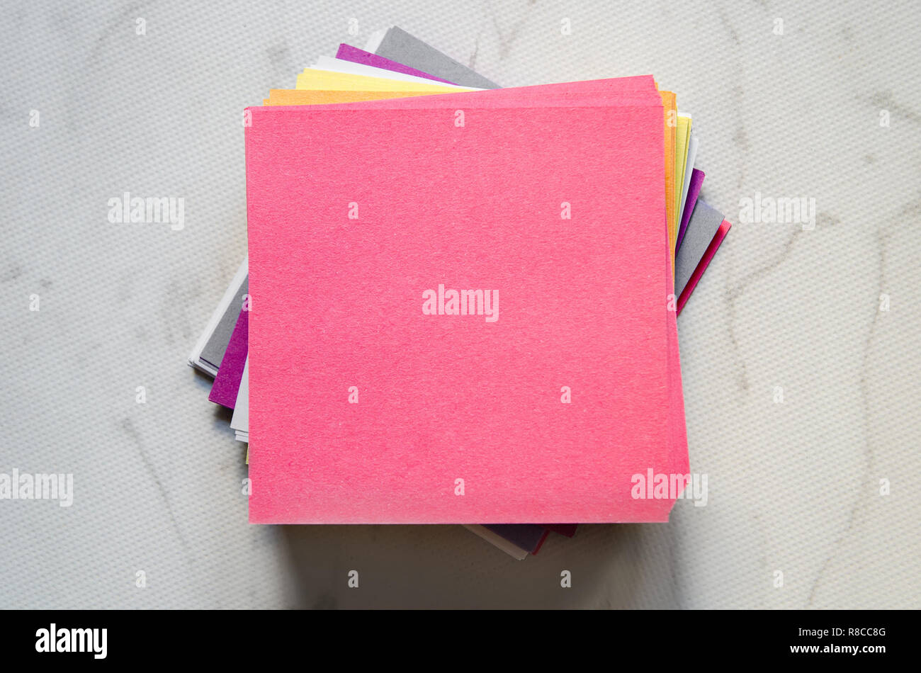 stack of empty notes paper Stock Photo Alamy