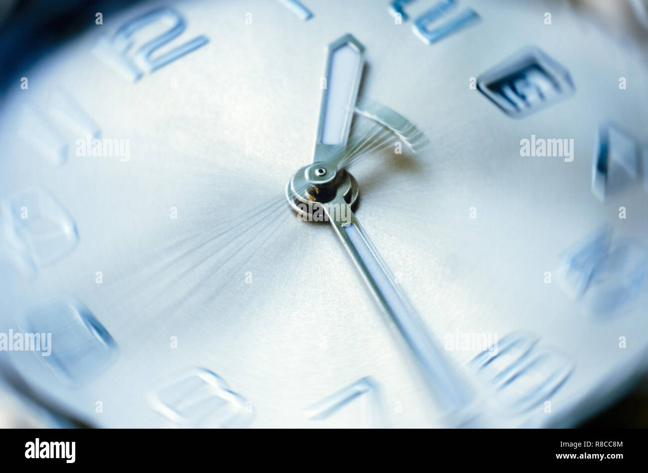 time concept of clock with moving hour hand Stock Photo Alamy