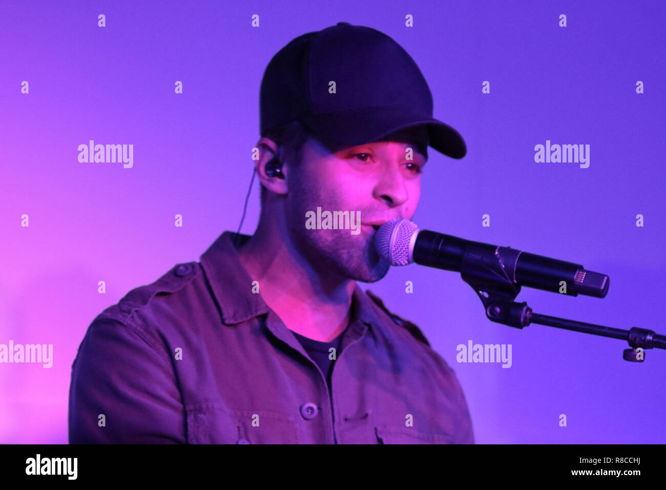 NEW YORK - DEC 11: Jake Miller performs in concert at 201 Mulberry Street on December 11, 2018 in New York City Stock Photo