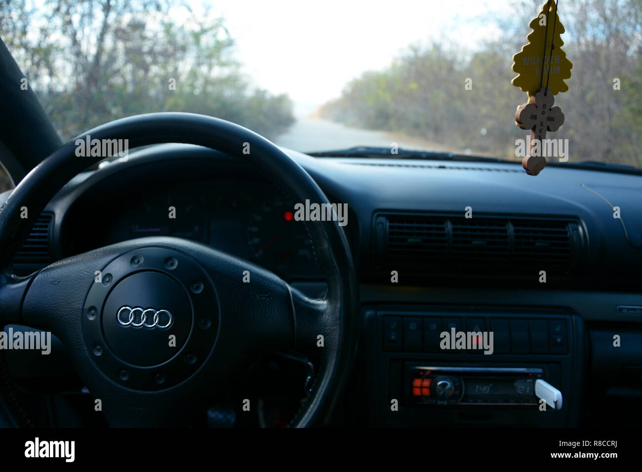 Audi A4 B5 steering wheel Stock Photo - Alamy