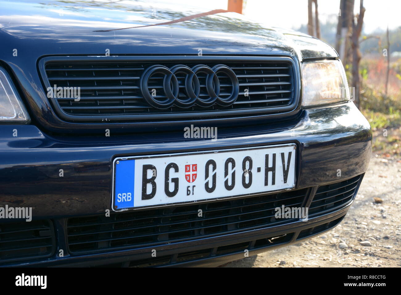 Audi A4 B5 front part light and grill Stock Photo - Alamy