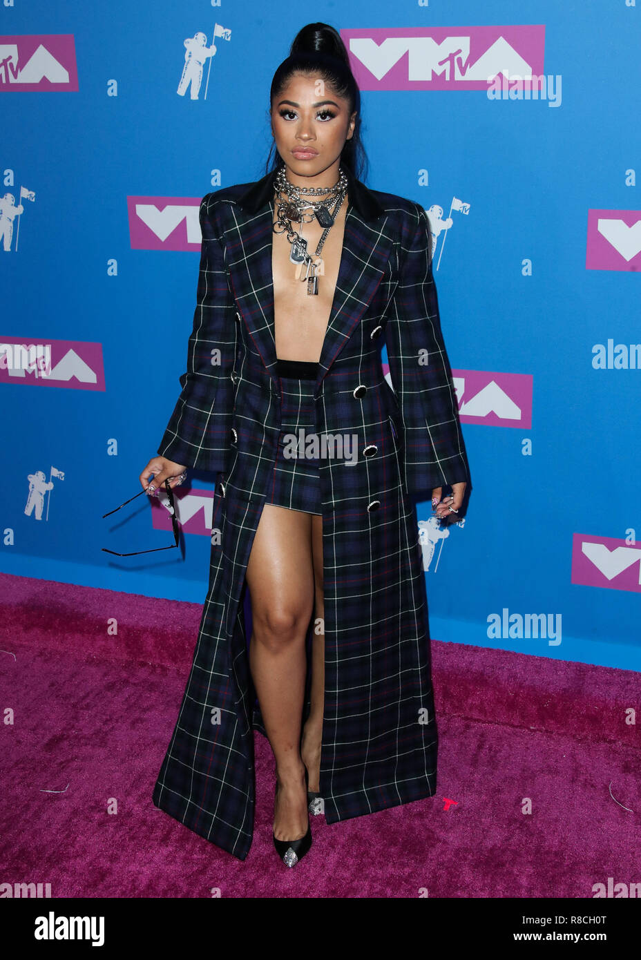 MANHATTAN, NEW YORK CITY, NY, USA - AUGUST 20: Hennessy at the 2018 MTV Video Music Awards held at the Radio City Music Hall on August 20, 2018 in Manhattan, New York City, New York, United States. (Photo by Xavier Collin/Image Press Agency) Stock Photo
