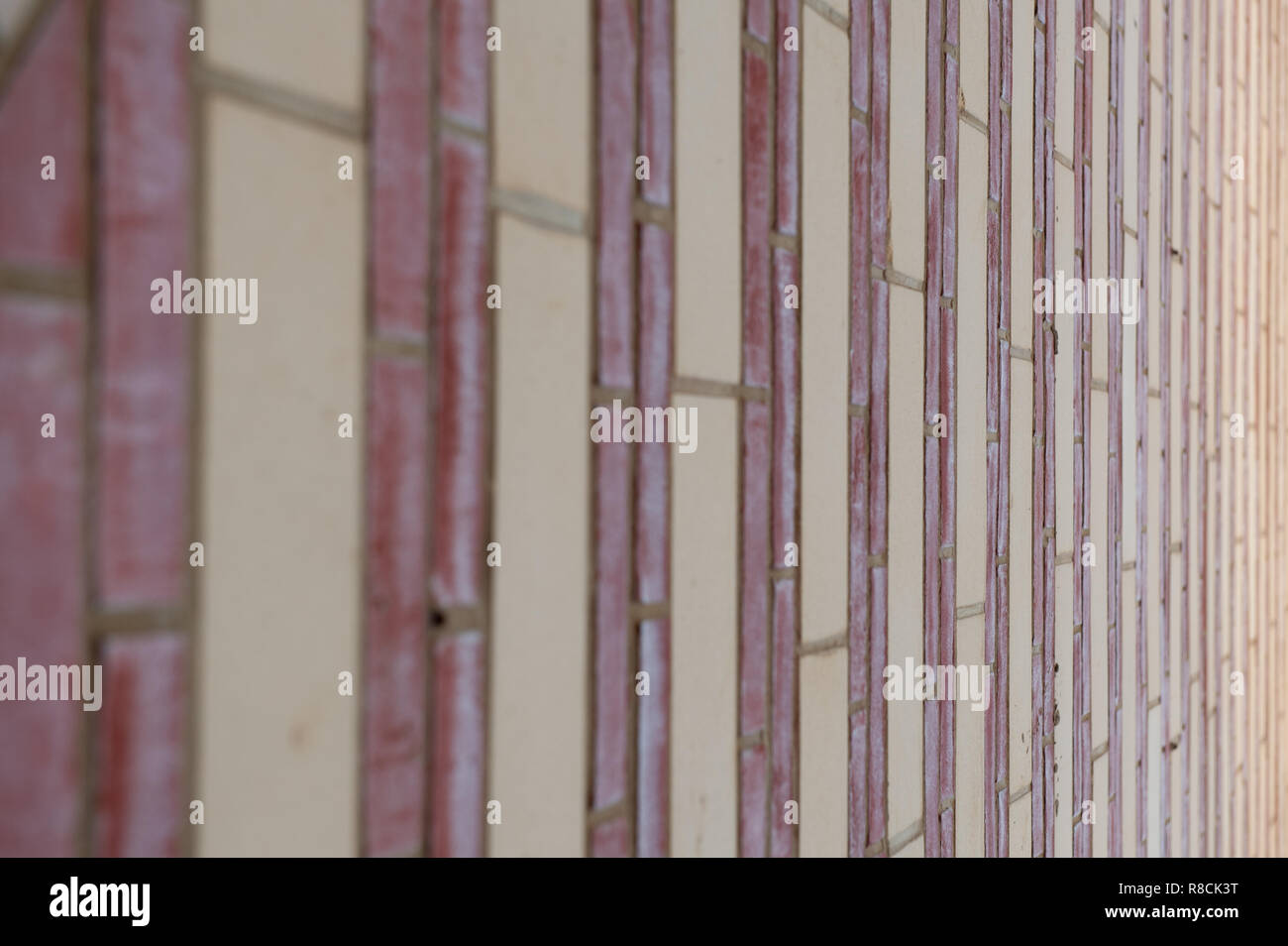 Brick and Stone patterned wall Stock Photo