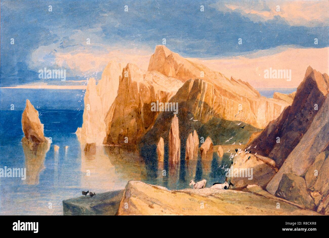 Cliffs on the North East Side of Point Lorenzo, Madeira, c1800-1840. Creator: John Sell Cotman (1782-1842). Stock Photo