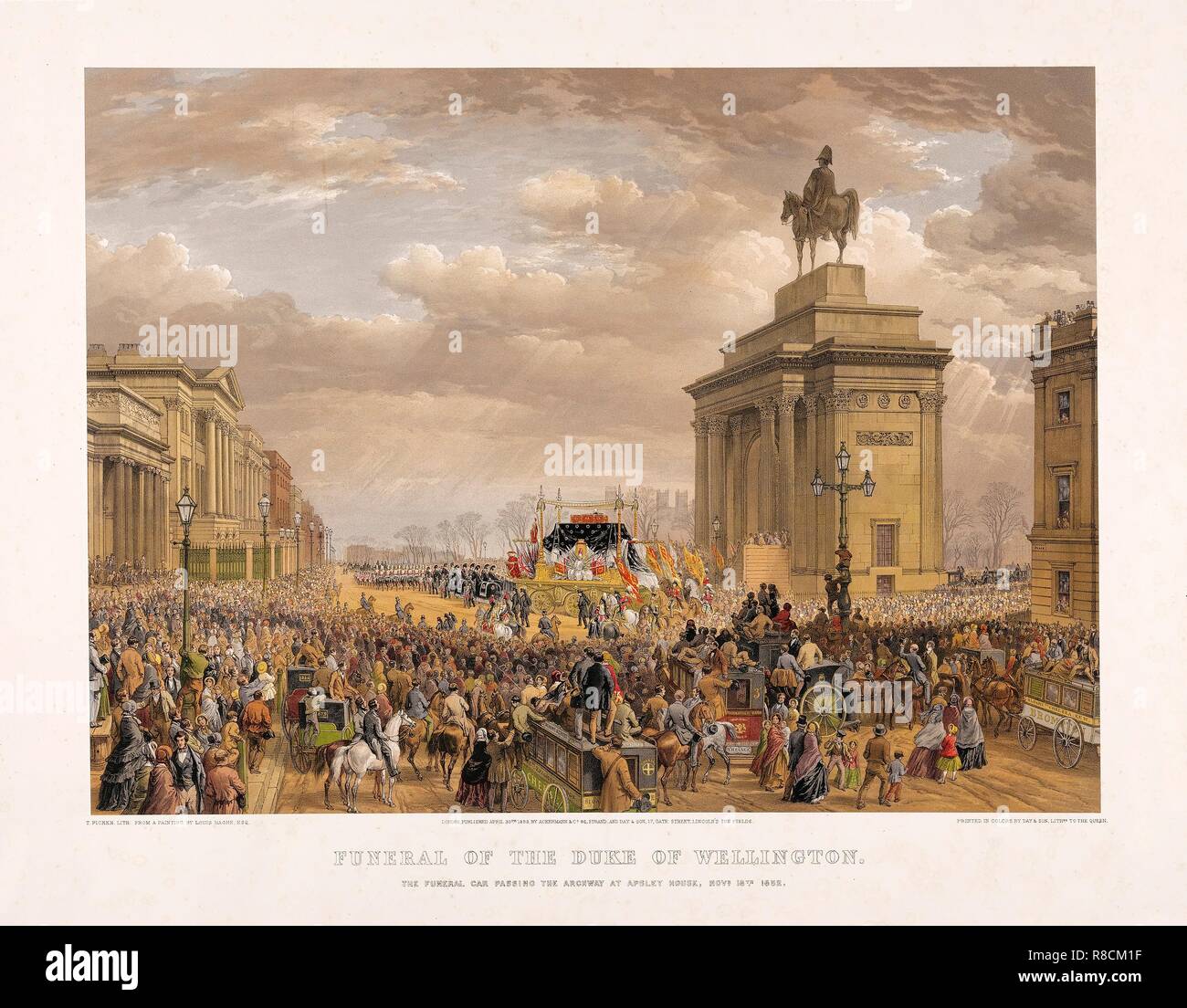 Funeral of the Duke of Wellington, 18th November 1852, pub. 1853. Creator: Louis Haghe (1806 - 1885) after. Stock Photo