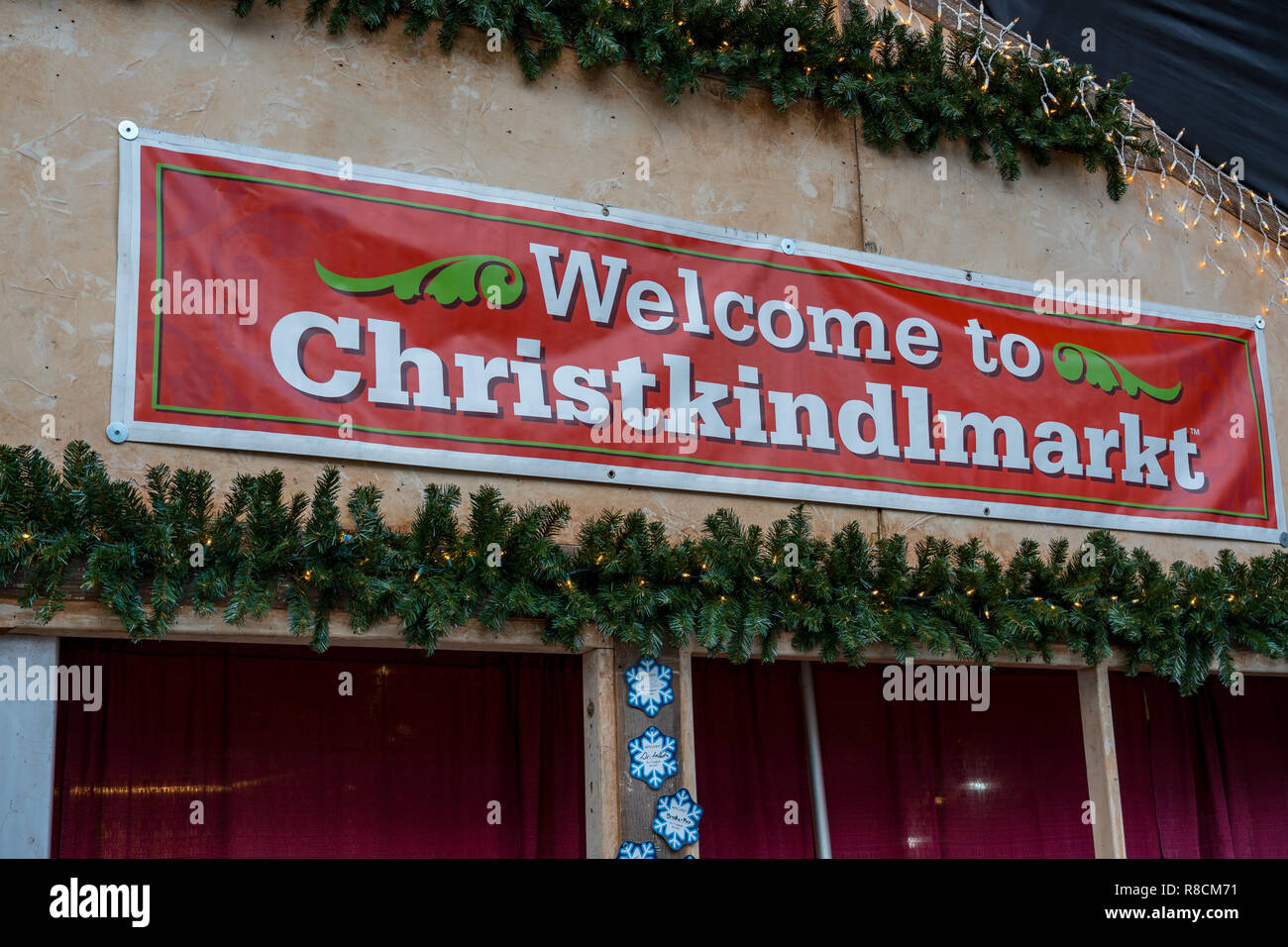 Bethlehem Pa Usa December 9 2018 A Sign At The Christkindlmarket Which Is A Christmas Market Held At Steel Stacks A 10 Acre Campus With Venue Stock Photo Alamy