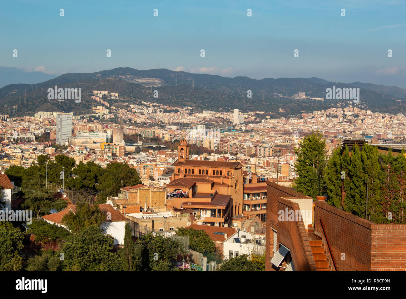 Skyline of Barcelona Spain Stock Photo - Alamy