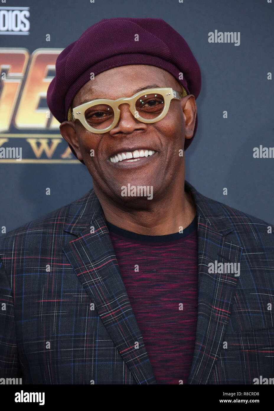 HOLLYWOOD, LOS ANGELES, CA, USA - APRIL 23: Samuel L. Jackson at the World Premiere Of Disney And Marvel's 'Avengers: Infinity War' held at the El Capitan Theatre, Dolby Theatre and TCL Chinese Theatre IMAX on April 23, 2018 in Hollywood, Los Angeles, California, United States. (Photo by Xavier Collin/Image Press Agency) Stock Photo