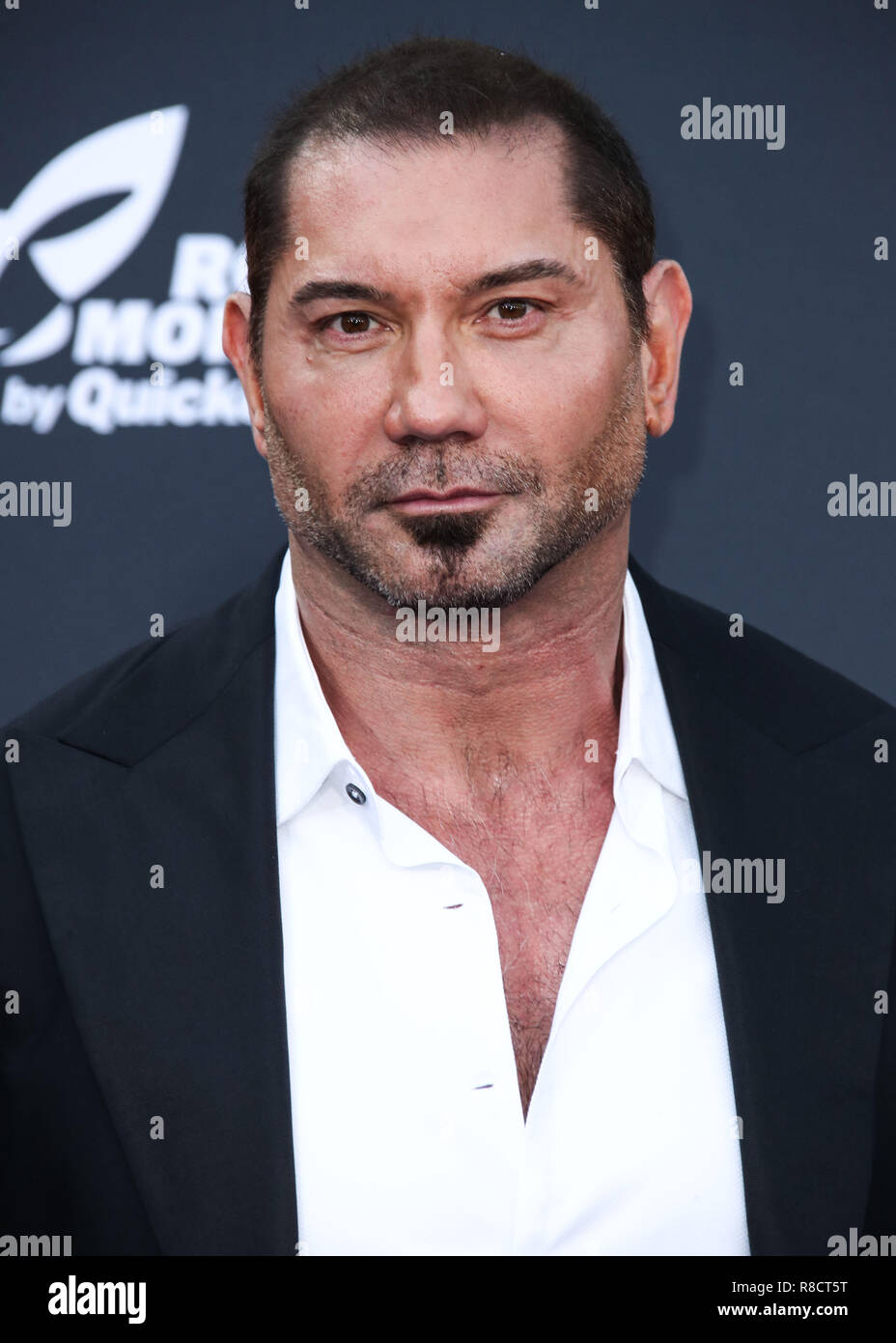 HOLLYWOOD, LOS ANGELES, CA, USA - APRIL 23: Dave Bautista at the World Premiere Of Disney And Marvel's 'Avengers: Infinity War' held at the El Capitan Theatre, Dolby Theatre and TCL Chinese Theatre IMAX on April 23, 2018 in Hollywood, Los Angeles, California, United States. (Photo by Xavier Collin/Image Press Agency) Stock Photo