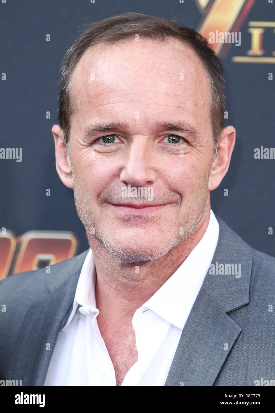 HOLLYWOOD, LOS ANGELES, CA, USA - APRIL 23: Clark Gregg at the World Premiere Of Disney And Marvel's 'Avengers: Infinity War' held at the El Capitan Theatre, Dolby Theatre and TCL Chinese Theatre IMAX on April 23, 2018 in Hollywood, Los Angeles, California, United States. (Photo by Xavier Collin/Image Press Agency) Stock Photo