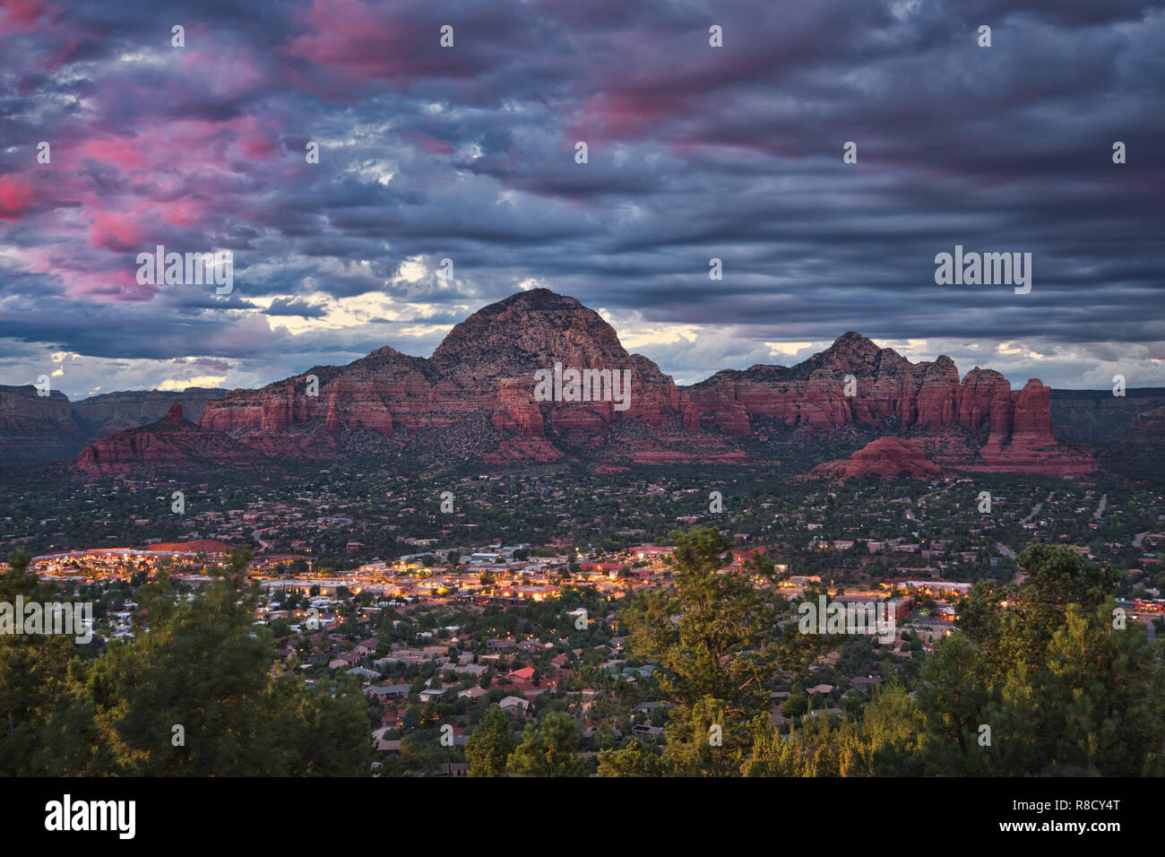 Photo of the panoramic view of Sedona in Arizona Stock Photo