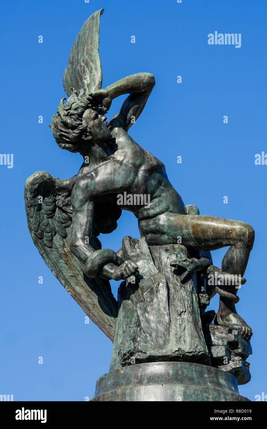 Belzebuth Statue Retiro Park Parque Del Retiro Madrid Spain Stock belzebuth-statue-retiro-park-parque-del-retiro-madrid-spain-stock