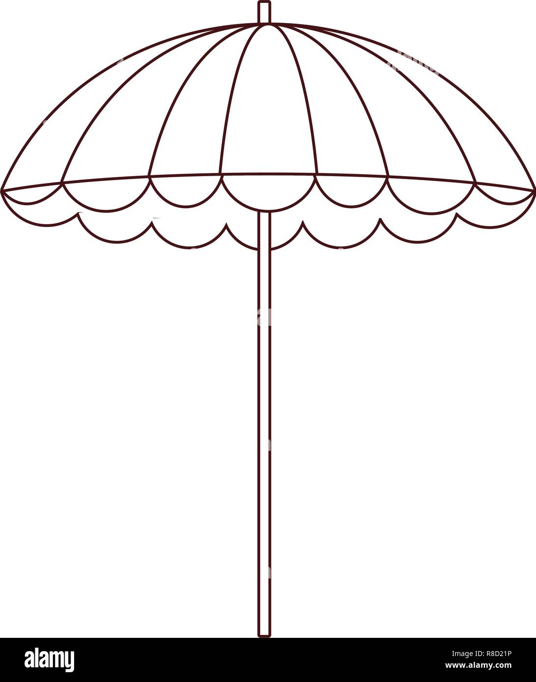 beach striped umbrella black and white Stock Vector Image & Art - Alamy