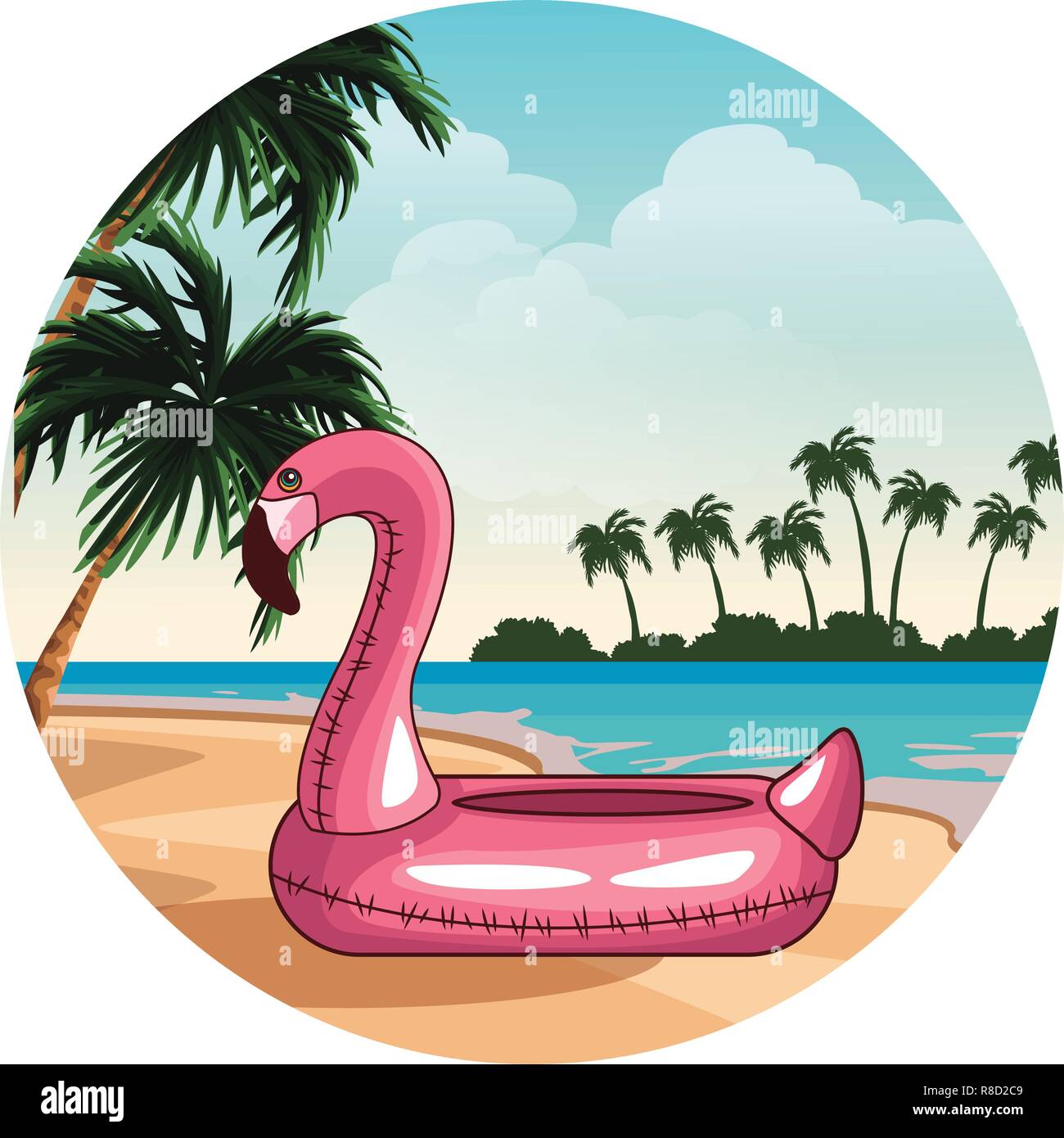 Palms float Stock Vector Images - Alamy